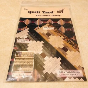 TABLE RUNNER QUILT PATTERN Courthouse Steps Fold & Finish The Cotton Theory - Picture 1 of 3