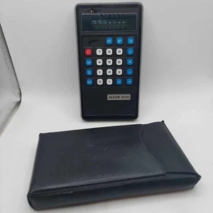 Alcor 893SR Vintage Electronic Calculator w/ Case AA Batteries Korea Works - Picture 1 of 13
