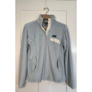 PATAGONIA Re-Tool Snap-T Pullover Light Blue Fleece Women’s Size Large PolarTec - Picture 1 of 11