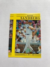 1991 fleer Ryne Sandberg mis-cut 2 cards on photo #431 Chicago cubs