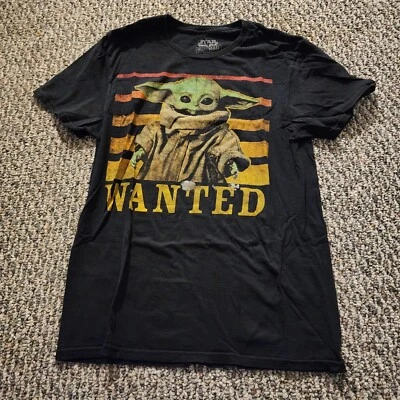 Camiseta de manga corta Star Wars Yoda Wanted para hombre pequeña negra Foto 1 de 4