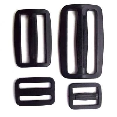 SIMON BROWNE CRAFTS 3 Bar Strap Adjuster Slide Black Buckles 2cm 25mm 4cm 5cm BUY 2 4 8 or 16 755D