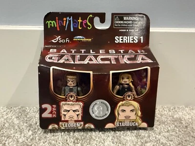 BATTLESTAR GALACTICA TRU exclusivo minimiza paquete de 2 Leoben y Starbuck sin usar, en caja Foto 1 de 4
