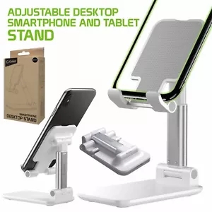 Adjustable Desktop Smartphone and Tablet Holder Stand Foldable Heavy Duty Mount - Picture 1 of 9