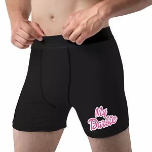 My Barbie Black Boxers-Film Tv Doll Girl Blonde Ken Clothing Movie Women Men - Picture 1 of 8