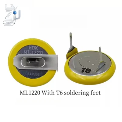 ML1220 FDK 3V Rechargeable Button Battery T6 Soldering Feet Fast Delivery 1 PC - Image 1 of 4