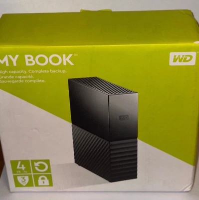 NEW!!! Western Digital 4TB MYBOOK WDBBGB0040HBK-NESN USB 3.0 External Hard Drive - Image 1 of 3
