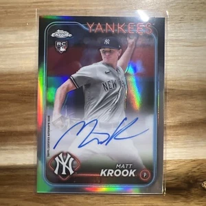 2024 Topps Chrome Update MATT KROOK Rookie Auto RC Refractor /499 - Picture 1 of 2