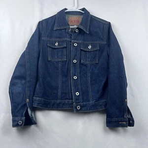 Guess Women’s Large Blue Jean Denim Jacket USA Classic Button Up - Picture 1 of 10