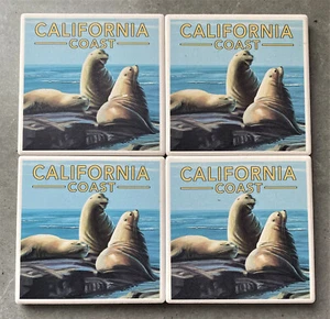 Lantern Press California Coast Drink Coasters, Set of 4 - Picture 1 of 2