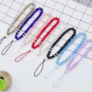 Crystal Stone Phone Chain Crystal Stone Mobile Phone Chain Strap Lanyard Charm - Picture 1 of 20