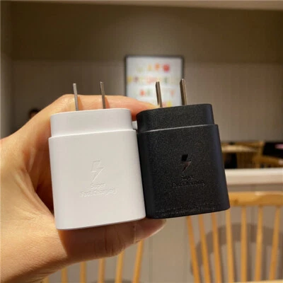 25W Type C USB-C Cable Super Fast Wall PD Charger For Samsung Galaxy S20 S21 S22 - Image 1 of 4