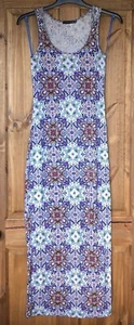 Multicoloured jersey sleeveless kaleidoscope maxi dress, 8 Atmosphere - Picture 1 of 6