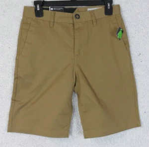 Pantalones Cortos Para Hombres Volcom Marrón Talla 27 Mezcla de Algodón Informales Frente Plano Frickin Chino - Imagen 1 de 9