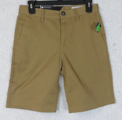 Mens Volcom Brown Shorts Size 28 Cotton Blend Casual Flat Front Frickin Chino - Image 1 of 4
