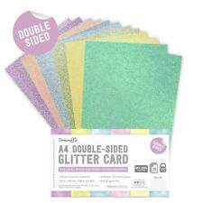 Dovecraft A4 Double Sided Glitter Rainbow Pastels Arts Craft Scrapbooking Decor