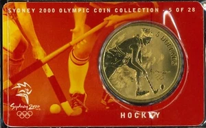 Moneda de 5 dólares de hockey sobre césped Australian Mint 2000 - edición conmemorativa de los Juegos Olímpicos de Sydney - Imagen 1 de 2