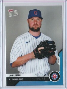 2020 Topps Now Road to Opening Day JON LESTER Blue Parallel Chicago Cubs 9/49