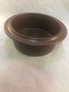 Vintage Small Food Safe Rustic Brown Pottery Water Food Bowl Pet Dog Cat