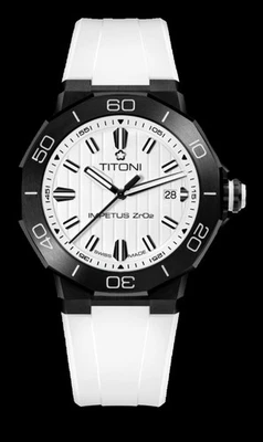 Titoni Impetus CeramTech Automatik 43mm in Weiß - Bild 1 von 4