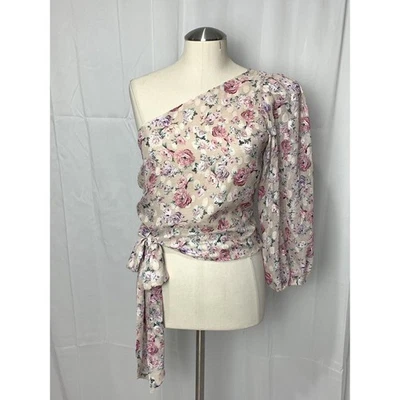 NUEVO CON ETIQUETAS EXPRESS Top Floral Un Hombro Talla S Coqueta Casa Femenina Foto 1 de 4