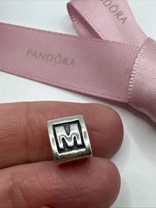 Genuine Pandora Silver Charm Letter "M" - 790323M - Retired - Picture 1 of 6
