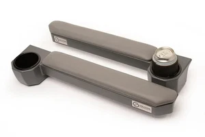 One Stone Grey universal armrests & cup holder for Toyota Landcruiser 80 Series  - Picture 1 of 2