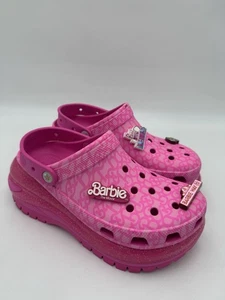 Barbie Crocs The Movie Mega Crush Clog Electric Pink 209244-6QQ Size 10W NWOT - Picture 1 of 13