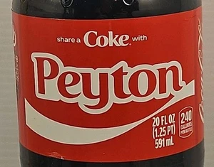Share A Coke With Peyton 2025 Personalisiertes Geschenk Coca-Cola Cola Flasche - Bild 1 von 4