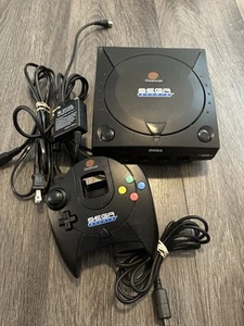 Sega Dreamcast Sports Edition HKT-3020 Konsole System Controller & Kabel Schwarz - Bild 1 von 11