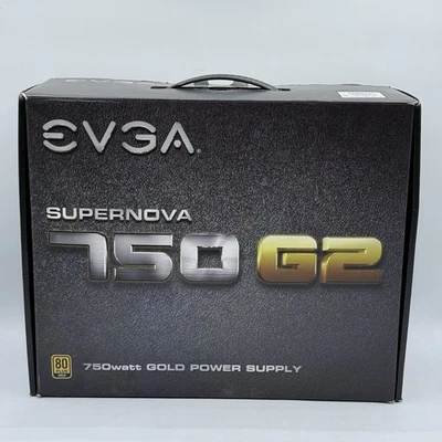 EVGA 750 G2 Supernova ATX Power Supply Unit 80 Plus Gold PSU TESTED 750W - Image 1 of 4