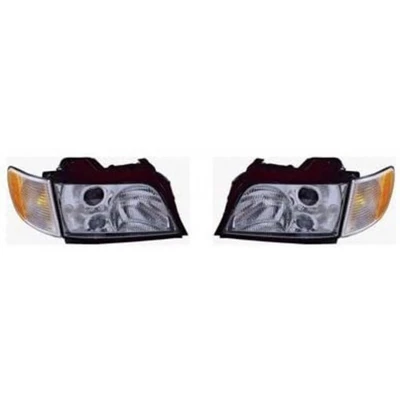 Par de faróis para Audi A6 1995 1996 1997 motorista e passageiro lateral para AU2502105 - Imagem 1 de 4