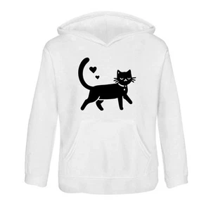 'Loved Up Cat' Children's Hoodie / Hooded Sweater (KO047625) - Picture 1 of 15