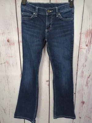 Pantalones de mezclilla azules cintura ajustable regular WRANGLER para niños talla 8 (24X25) ¡USADOS EN EXCELENTE ESTADO!  [PT22] Foto 1 de 4