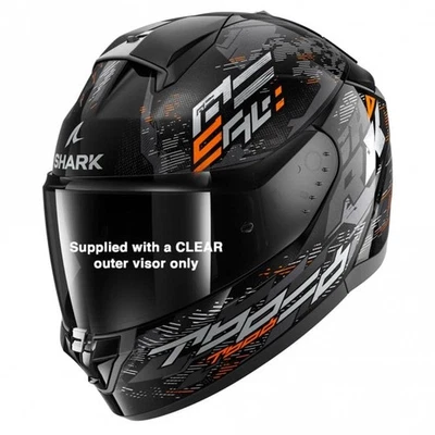 Shark (Full Face) Helmet - Ridill 2 Molokai - Black/Silver/Orange - Image 1 of 3
