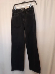 Universal Thread Women's High Waisted Wide Leg Cropped High-Rise Jeans, Black 2R - Picture 1 of 4