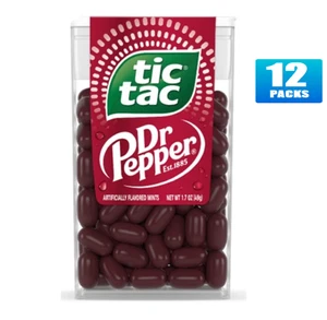 12x  Packs TIC TAC Dr. Pepper Hard Candy Artificially Flavored Mints- 1.7oz Each - Picture 1 of 1