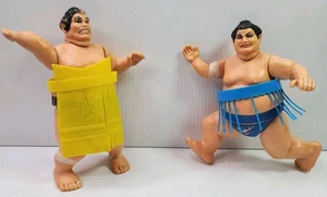 1986 Arco Sumo Wrestling Giants of Japan WWE Vintage Of 2 Action Figures - Picture 1 of 12