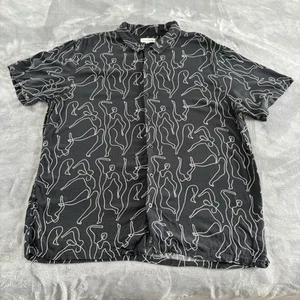 PacSun Shirt Mens Extra Large Black Button Up Casual Y2K Peace - Bild 1 von 8