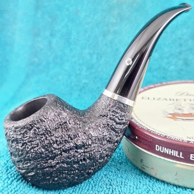 完好 LARRY ROUSH 大号厚 3/4 BENT EGG FREEHAND 美国房地产烟斗 带口袋 — 第 1/4 张图片