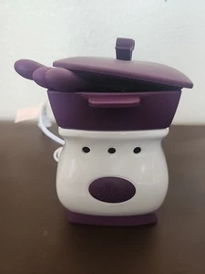 Fun Fondue Warmer Huckleberry Curve Fondue Pot Warmer Works, Velata  - Picture 1 of 5