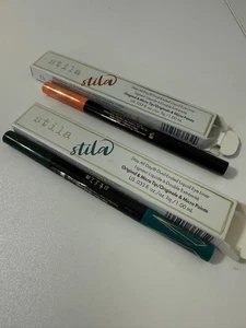 STILA Stay All Day Dual Eyeliner-Original & Micro LOT OF 2 Black Teal NIB .033oz - Picture 1 of 3