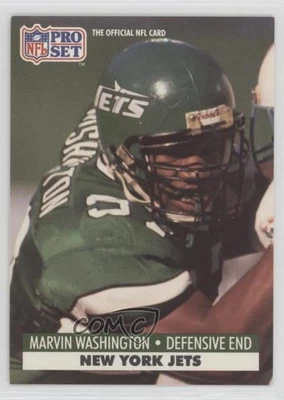 1991 Pro Set Marvin Washington #612 Rookie RC - Image 1 of 2