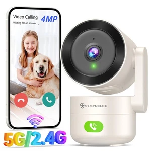 SYMYNELEC 2K Cámara de Vigilancia Interior 360°, 5GHz/2.4GHz Wi-Fi... - Imagen 1 de 6