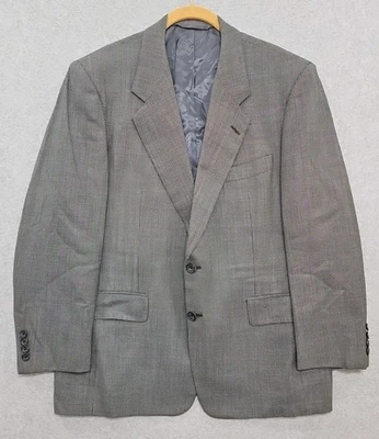 Hickey Freeman Blazer Sportcoat Boardroom 100% Wool Black Ivory Woven Mens 42 S - Image 1 of 4