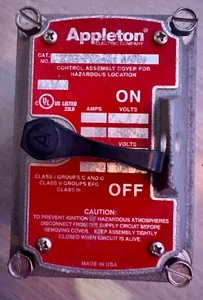 Appleton Electric Control Switch Assembly EDS-F12-A for Hazardous Locations - Picture 1 of 7