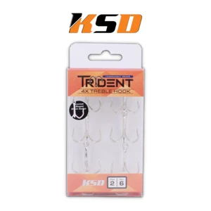 KSD - Trident 4x (KSDTDT4X) ~ Fishing Treble Hooks - Picture 1 of 5