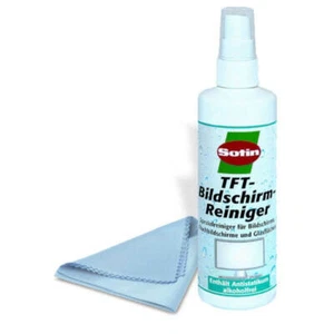 Bildschirmreiniger Set f. TFT LED LCD TV Plasma Reiniger Spray + Mikrofaser Tuch - Bild 1 von 3