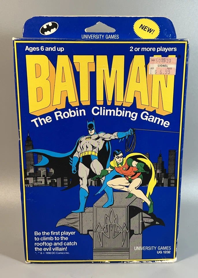 1990 年蝙蝠侠 - 罗宾攀岩游戏 - 大学游戏工厂密封 - 全新带盒 — 第 1/4 张图片
