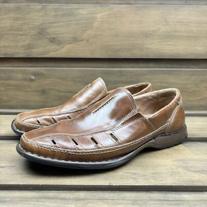 Josef Seibel Men's Steven 12 Fisherman Loafers Size 42/US 9 Brown Leather - Picture 1 of 24